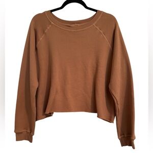 NWT!! JALA Cropped Pullover Sweatshirt - Mocha
